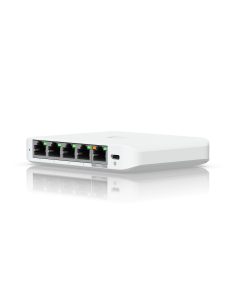 USW Flex Mini 2.5G Switch de 5 puertos 2.5G, Compacto, para Escritorio, se puede Energizar por PoE o con un Adaptador tipo US