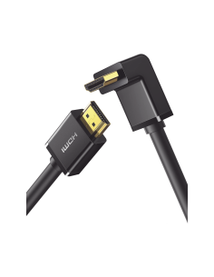 Cable HDMI 2.0 en Angulo de 90° / 2 m / 4K@60Hz / HDR / 3D / HEC (Canal Ethernet HDMI) / ARC (Canal de Retorno de Audio / CEC