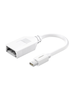 Cable Mini DP Macho a DP Hembra Thunderbolt 2 Version DP 1.2 Soporta 4K*2K Cable de 15cm Color Blanco.