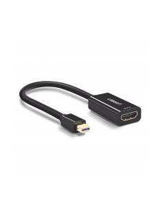 Convertidor Mini Display Port a HDMI / 4K@30Hz / Thunderbolt / Blindaje interno múltiple / Carcasa ABS / Longitud de 25 cm