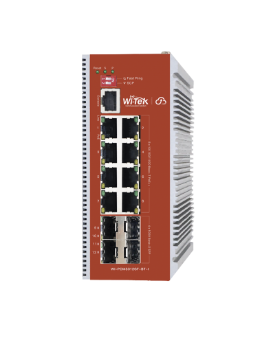Switch L2+ PoE Industrial / Administración Cloud-Web-CLI / 8 Puertos PoE af/at/bt 100/1000 Mbps / 2 Puertos SFP Gigabit / Pre