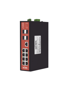 Switch Industrial 8 puertos / Administrable PoE / Puerto 1-2 PoE 24V/48V / Puertos 3-8 puertos 802.3 af/at/bt / Presupuesto m