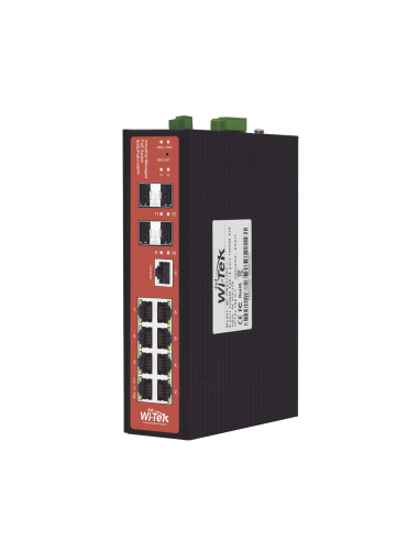 Switch Industrial 8 puertos / Administrable PoE / Puerto 1-2 PoE 24V/48V / Puertos 3-8 puertos 802.3 af/at/bt / Presupuesto m