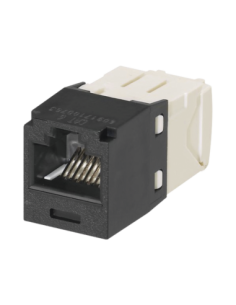 Conector Jack RJ45 Estilo TG, Mini-Com, Categoría 6, de 8 posiciones y 8 cables, Color Negro