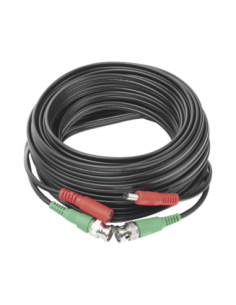 Cable coaxial ( BNC RG59 ) + Alimentación / SIAMÉS / 10 Metros / Aleación Cobre + Aluminio CCA / Para Cámaras 4K  / Uso interior y exterior