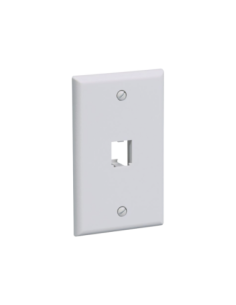 Placa de Pared Vertical Clásica, Salida Para 1 Puerto Mini-Com, Color Blanco