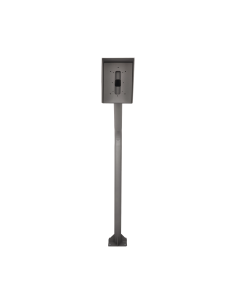 Poste y Cubierta industrial para montaje de Porteros IP Fanvil y Grandstream, altura de 1.2 metros, pintura electrostática co
