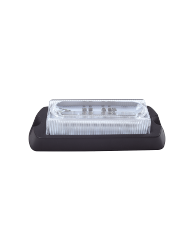 Luz Auxiliar Ultra Brillante X13 de 4 LEDs, color Rojo, con mica transparente.