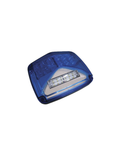 Luz de advertencia de 8 X 6", Color Azul, Con Luz de Trabajo Clara, Ideal para Ambulancias