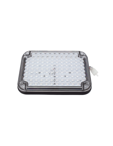 Luz de Advertencia de 9X7", Bicolor Rojo/Claro, Ideal para Ambulancias