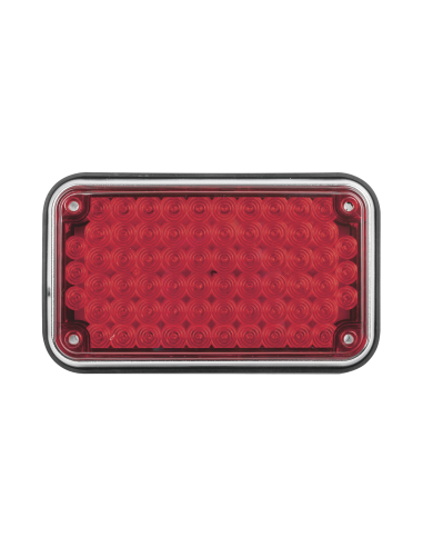 Luz de Advertencia de 6X4", Color Rojo, Ideal para Ambulancias