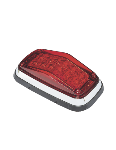 Luz de advertencia 8 X 4", Color Rojo, IP67, SAE, Ideal para Ambulancias