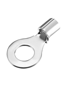 Terminal tipo ojo / 3 / 16 " / Sin aislar / 8 AWG / Sin color / Paquete de 25 piezas.