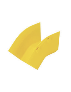 Bajada Vertical Exterior de 45° sin Tapa, Para uso con Canaletas 4X4 FiberRunner, Color Amarillo