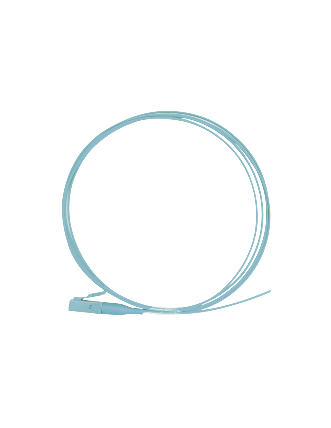 Pigtail de Fibra Óptica Simplex LC, PVC, OM4 50/125, Aqua, 1 metro