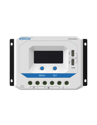Controlador Solar de Carga PWM 12/24/36/48 V 45 A, Salida USB, con Display