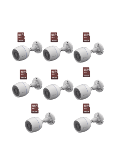 Kit de Camaras WiFi, Incluye 8 Piezas CS-H3C y 8 Piezas HS-TF-E1/32G / Detección de Movimiento