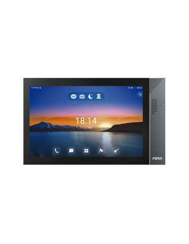Monitor IP/SIP para interior con Android, Wi-Fi, Bluetooth, Pantalla táctil de 10.1", audio de 2 vías, PoE, 8 interfaces de e