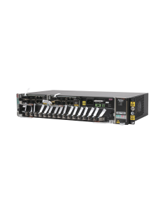OLT Carrier Class Modular GPON, 2 Ranuras, Incluye 1 Tarjeta GPOA de 16 puertos GPON, 1 Fuente de CA, 2 UR, Gestión por UNM20