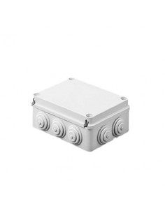 Caja Estanca de PVC Para Derivación y Conexión, 12 Entradas, Tapa Atornillada, 380x300x120 mm (Área interna), Uso Exterior IP