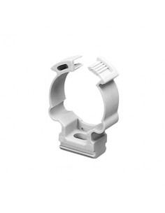 Soporte de collar (Abrazadera), PVC Auto-extinguible, cerrado para tubería de 16 mm
