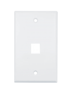Placa de Pared (Face Plate) / 1 Puerto / Color Blanco / Caja con 20 Piezas / ABS