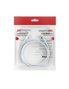 Cable de Parcheo (Patch Cord) / UTP / Cat. 6 (24 AWG) / 1 Metro / Color Blanco / Ideal para PoE+ / Interior