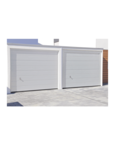 Puerta de Garage de Alta Calidad / Linea Central / Color Blanco 8X8 pies,  AISLADA, Estilo Americana.