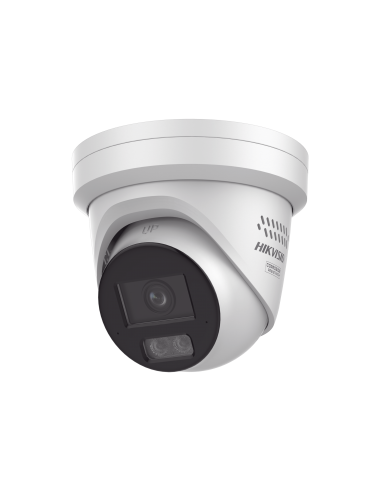 [Dual Light + ColorVu 3.0 + HikAI] Turret IP 4 Megapixel / Lente 2.8 mm / 30 mts IR + Luz Blanca / 2 Microfonos Integrados /