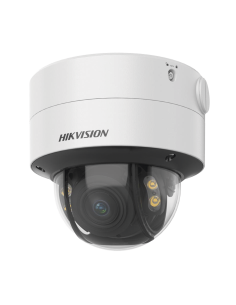 Domo IP 4 Megapixel Lente 2.8 a 12 mm / Imagen a Color 24/7 (ColorVu) / 40 mts Luz Blanca / WDR 130 dB / Exterior IP67 / IK10