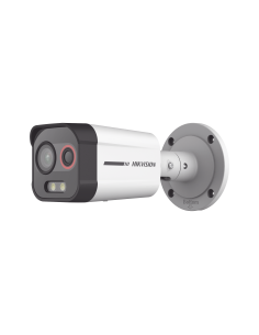 Bala IP Dual / Térmica 2.6 mm (96 x 72) / Óptico 6 mm (4 Megapixel) / Detección de Intrusión por VCA 30 mts /30 mts Luz Blanc