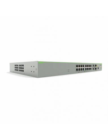 Switch PoE+ Administrable CentreCOM FS980M, Capa 3 de 16 Puertos 10/100 Mbps + 2 puertos RJ45 Gigabit/SFP Combo, 250W