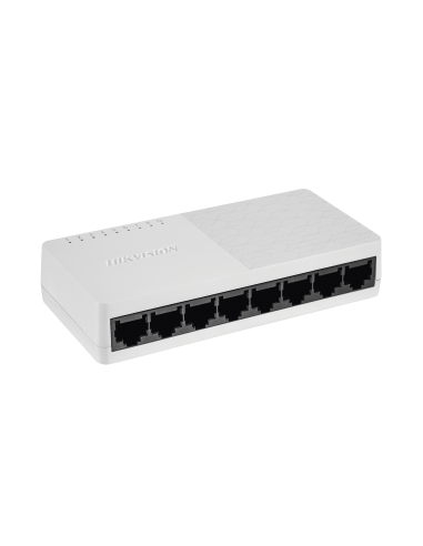Switch No Administrable de Escritorio de 8 Puertos / Fast Ethernet 10 / 100 Mbps / Diseño Compacto y Estetico