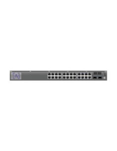 Switch Gigabit PoE+ Administrable / 24 puertos 10/100/1000 Mbps (16 de ellos POE+) + 2 Puertos SFP Uplink / Hasta 240W / Alta