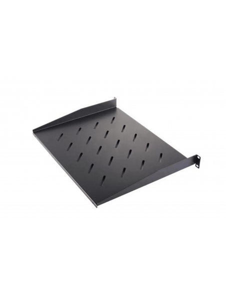 Charola para Soportar Equipos en Rack de 19" / Profundidad de 35 CM / Color Negro / 1 U Rack