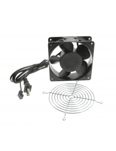 Ventilador Axial Compacto, de 4 Pulgadas, 100 CFM, 115 Vca, De Acero, Color Negro