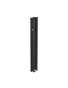 Organizador Vertical CableTek, Sencillo (Solo Frontal), Para Rack Abierto de 45 Unidades, 6 in de Ancho, Color Negro