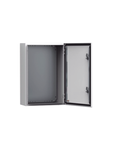Gabinete de Uso Exterior NEMA 4/12/13 IP66 IK10, 600 x 600 x 400 mm, De Acero, Color Gris Claro