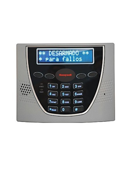 Teclado alfanumérico programador de pantalla azul