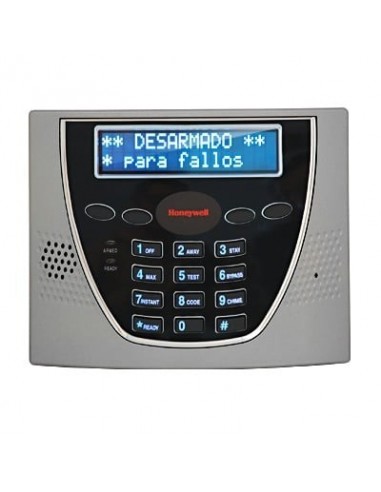 Teclado alfanumérico programador de pantalla azul