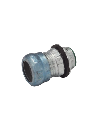 Conector de Compresión Impermeable Aislado de Acero Galvanizado para Pared Delgada de 1 1/2" .