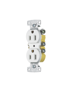 Contacto Duplex 15A 125V/ 2 Polos 3 Hilos/ Nema 5-15R/ Color Blanco.