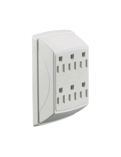 Multicontacto Dúplex con 6 Salidas/ 15 A 125 V CA/ 2 Polos 3 Hilos / Color Blanco.