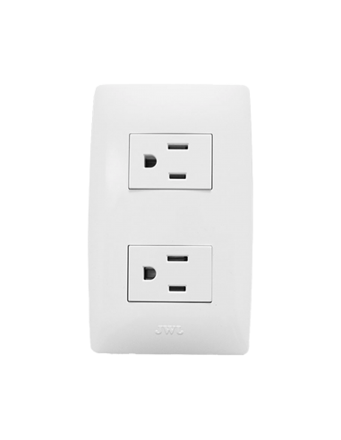 Contacto Dúplex de 127 V~60 HZ 15 A / Color Blanco.