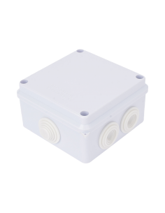 Caja de Conexiones Impermeable IP65, 7 Entradas, Dimensiones 100 x 100 x 70 mm, para Instalaciones Industriales, Comerciales