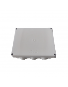 Caja de Conexiones Impermeable IP65, 10 Entradas, Dimensiones 200 x 155 x 80 mm, para Instalaciones Industriales, Comerciales