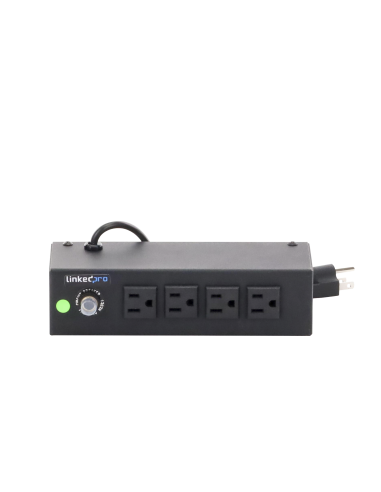 Tomacorriente de 4 Contactos (NEMA 5-15R) Voltaje Entrada/Salida: 120Vca/10A Max. Opción de Instalación en Escritorio o Pared