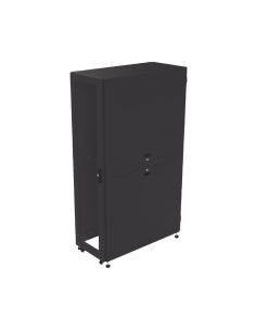 Gabinete Profesional para Telecomunicaciones de 45UR, 1200 mm Profundidad, Incluye 2 Organizadores Verticales de 45 Unidades