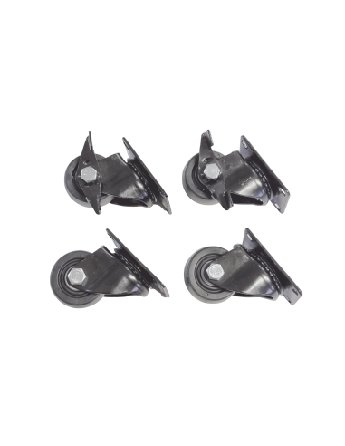 Juego de 4 Ruedas para Gabinetes Linkedpro Terminación R2 (2 con freno, 2 libres)