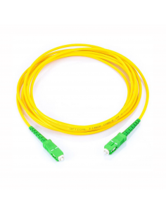 Jumper de Fibra Óptica Monomodo SC/APC SC/APC Simplex, color amarillo, 2 metros